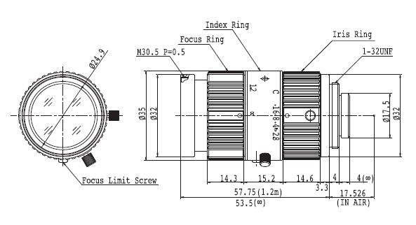 Unice M7528-MP 2/3" Megapixel Lens